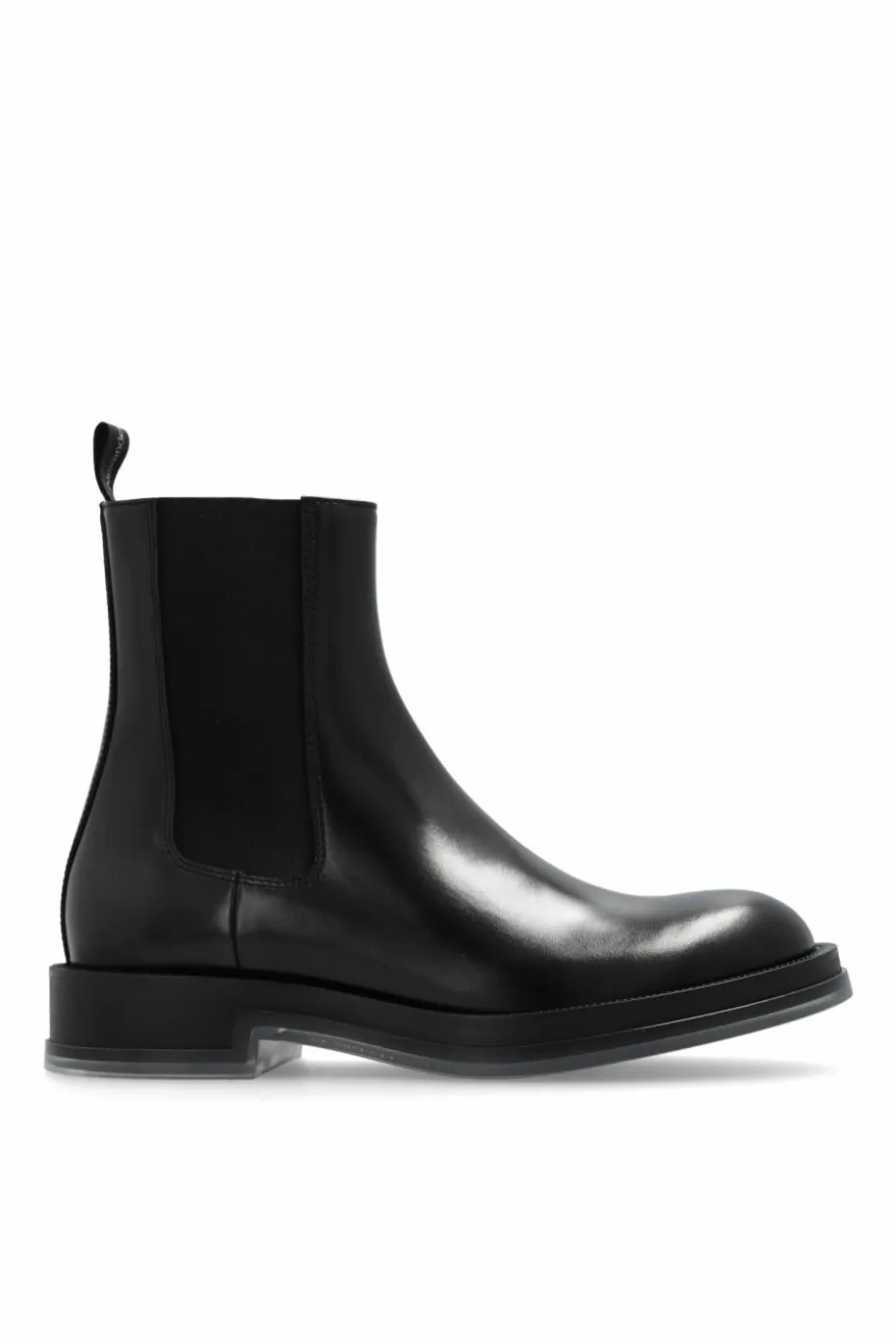 Alexander McQueen CZARNY Skórzane sztyblety