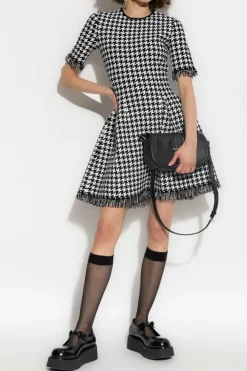 Alexander McQueen CZARNY Sukienka ze wzorem