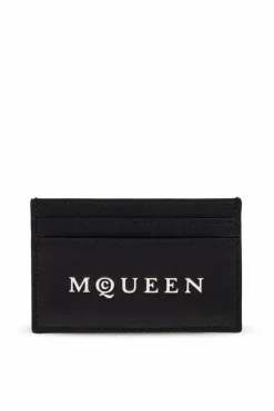 Alexander McQueen CZARNY Skórzane etui na karty