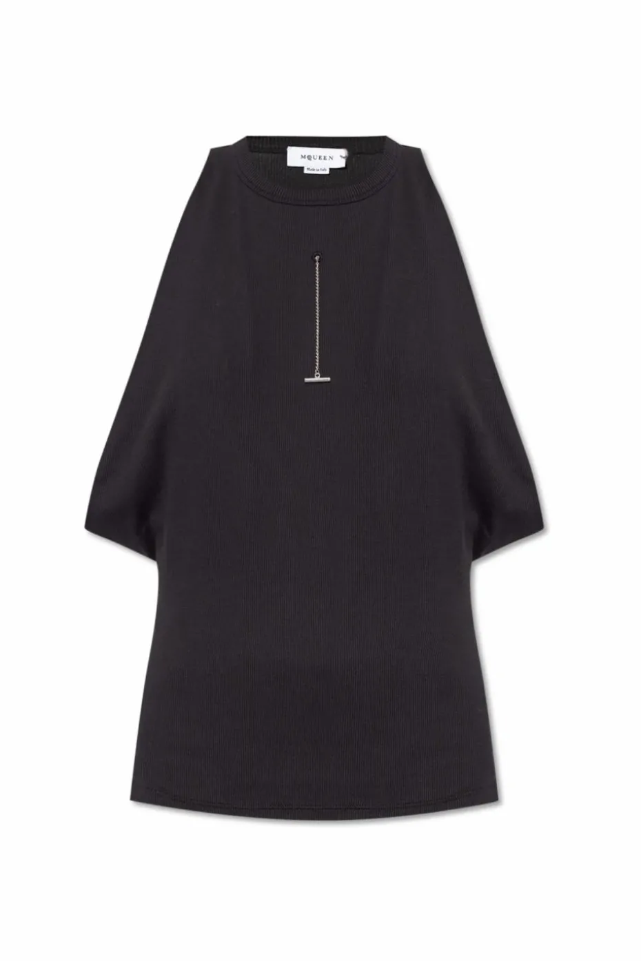 Alexander McQueen CZARNY Top z okrągłym dekoltem