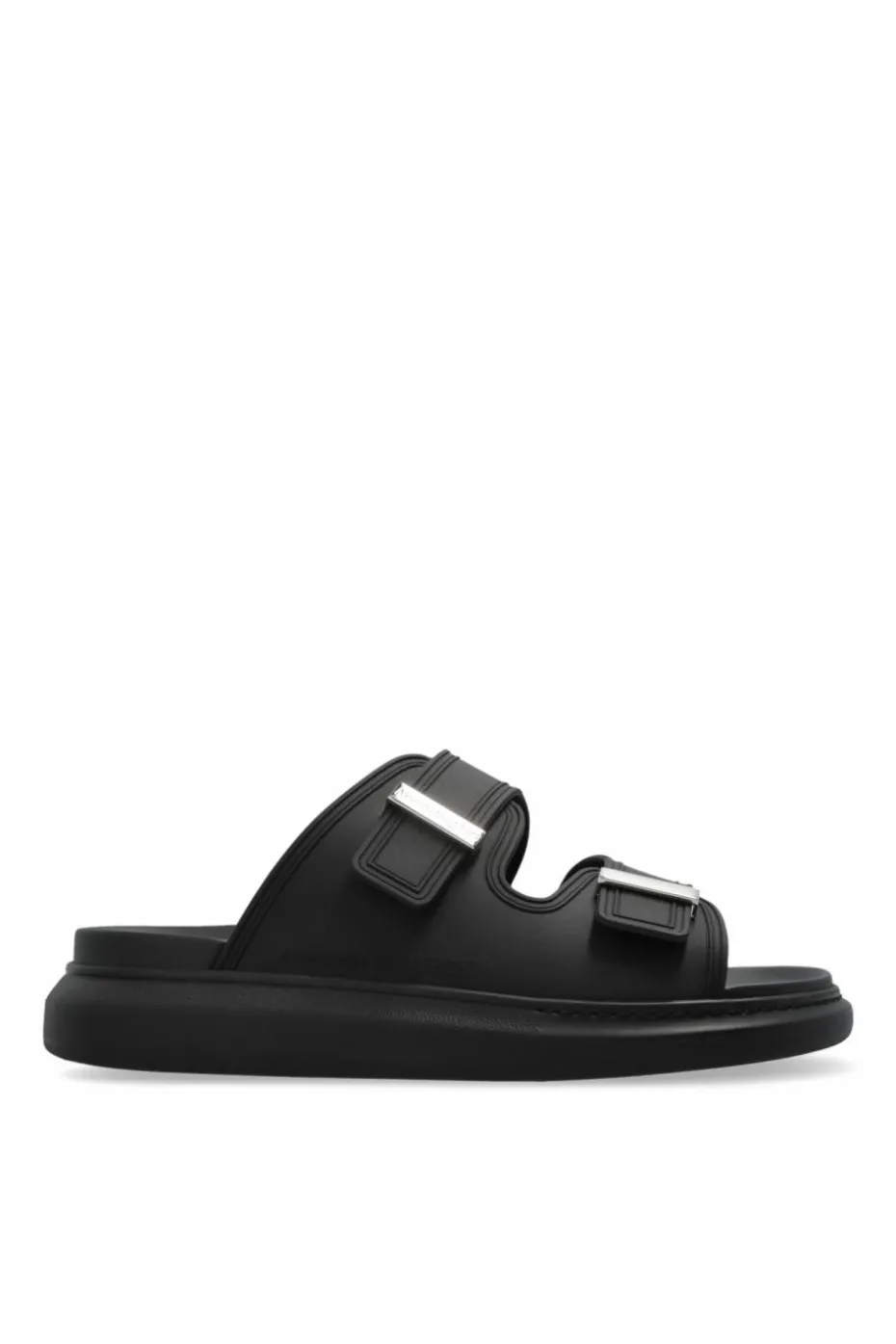 Alexander McQueen CZARNY Klapki z logo