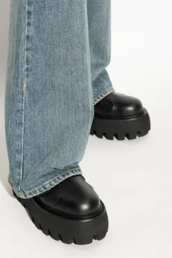 Alexander McQueen CZARNY Skórzane botki