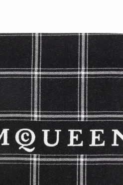 Alexander McQueen CZARNY Wełniany szal