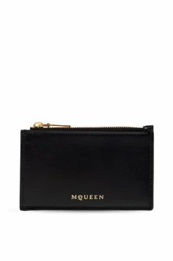 Alexander McQueen CZARNY Skórzane etui na karty