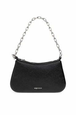 Alexander McQueen CZARNY Skórzana torba `T-Bar Mini`