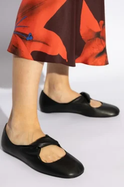 Alexander McQueen CZARNY Skórzane buty