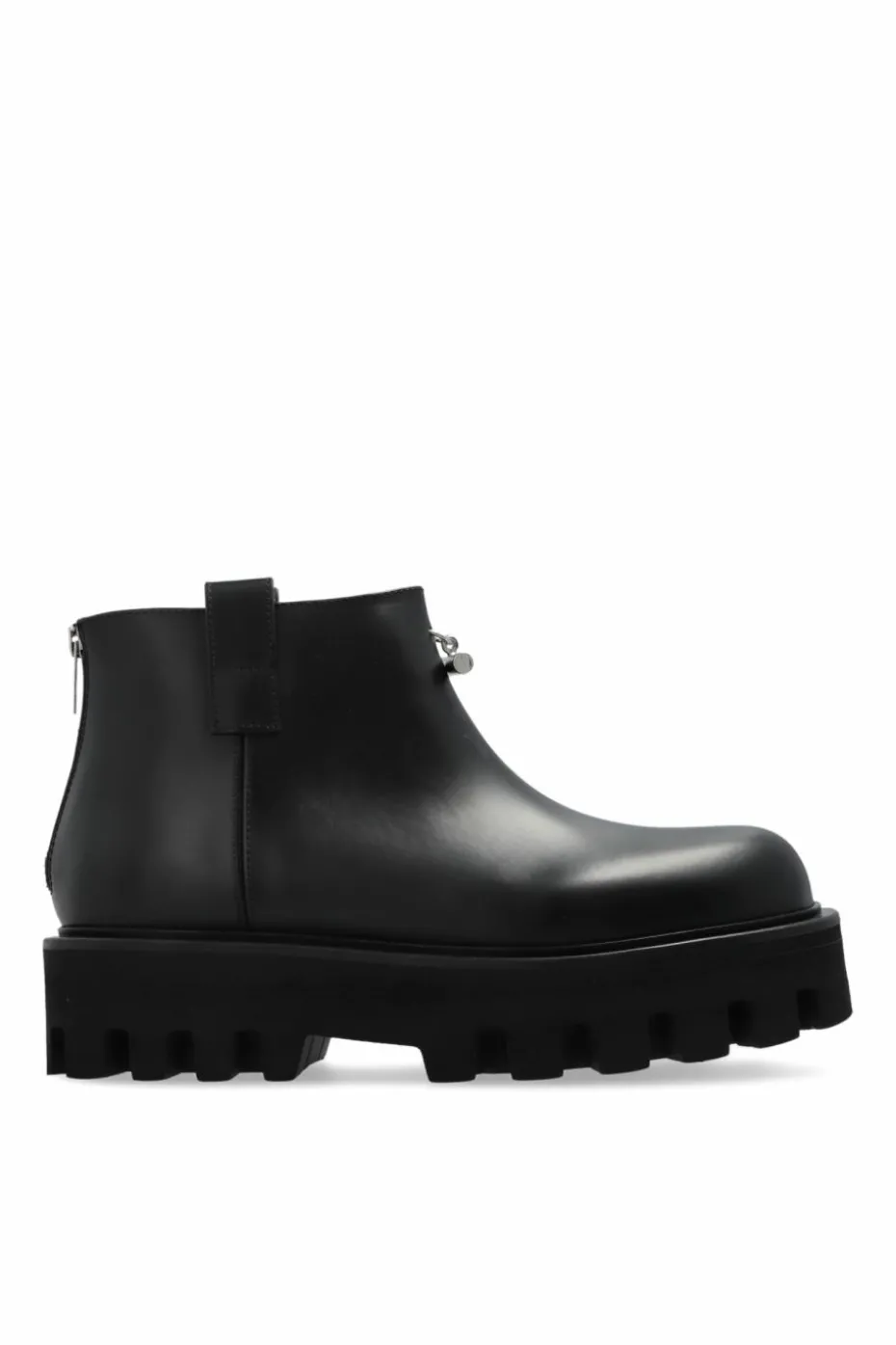 Alexander McQueen CZARNY Skórzane buty na platformie