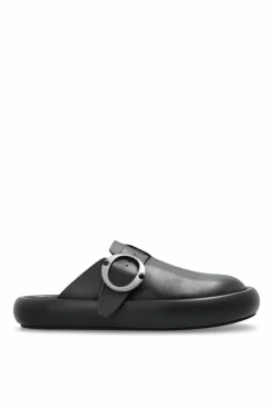Alexander McQueen CZARNY Skórzane klapki `Arc`