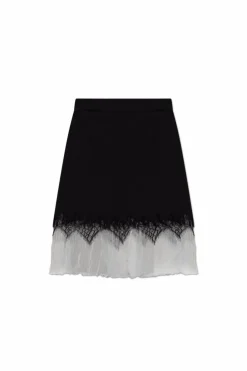 Alexander McQueen CZARNY Spódnica z koronką