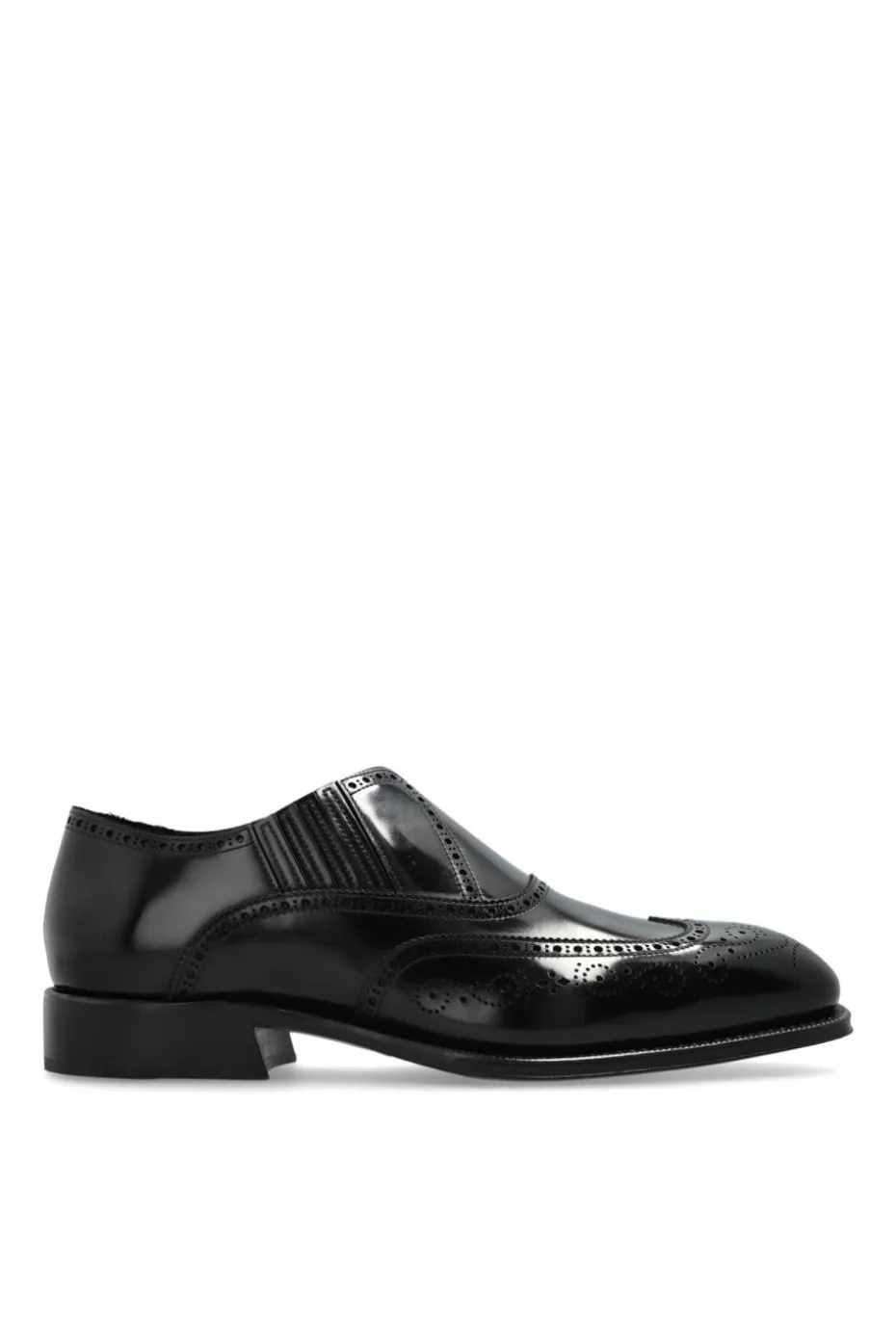 Alexander McQueen CZARNY Skórzane buty