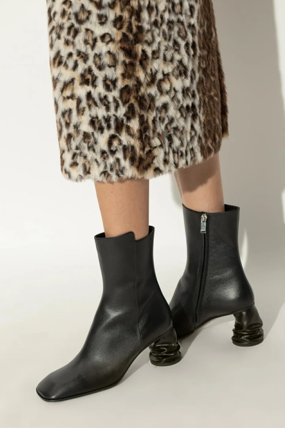 Alexander McQueen CZARNY Botki na obcasie