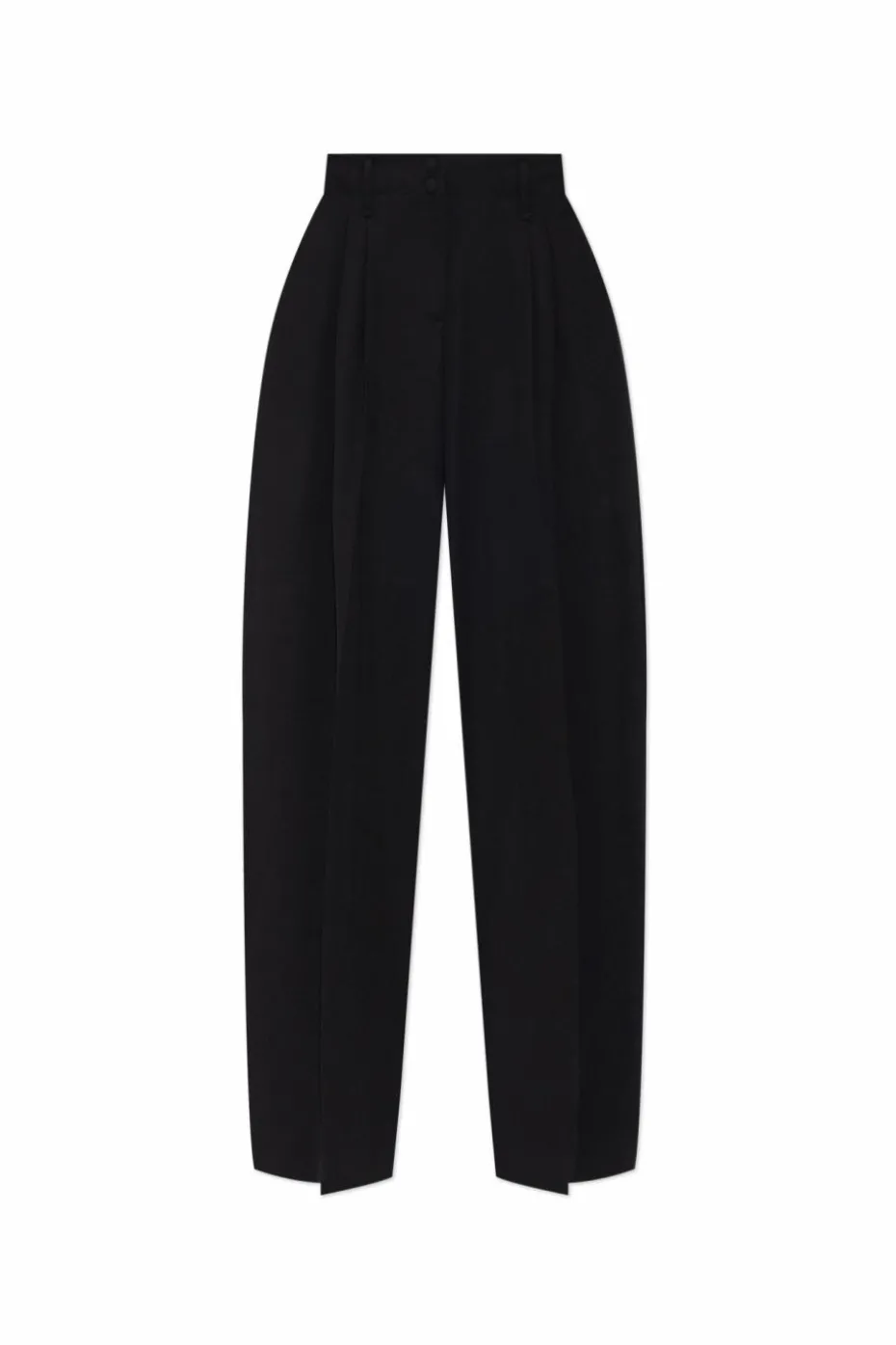 Alexander McQueen CZARNY Spodnie z szerokimi nogawkami w kant