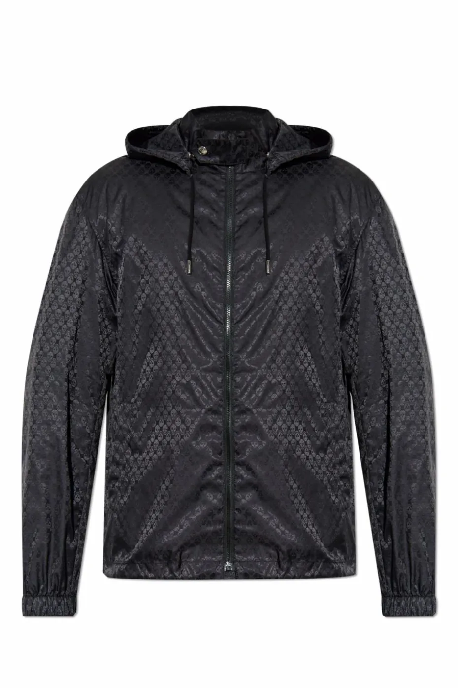 Alexander McQueen CZARNY Lekka kurtka z odpinanym kapturem