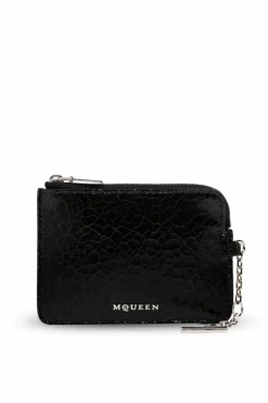 Alexander McQueen CZARNY Skórzana saszetka