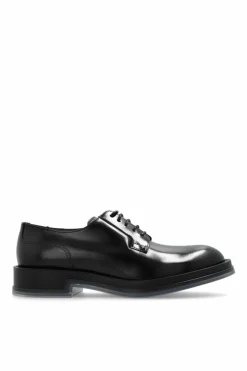 Alexander McQueen CZARNY Skórzane buty
