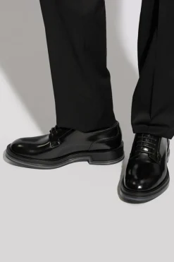 Alexander McQueen CZARNY Skórzane buty