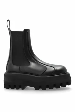 Alexander McQueen CZARNY Skórzane botki