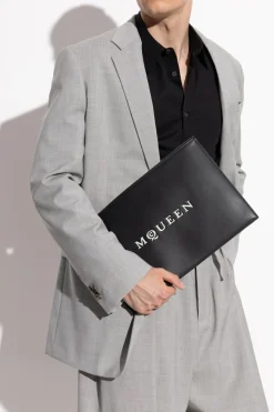 Alexander McQueen CZARNY Skórzana torba do ręki