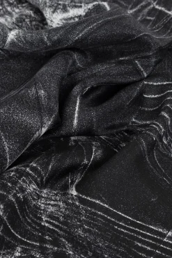 Alexander McQueen CZARNY Jedwabna chusta