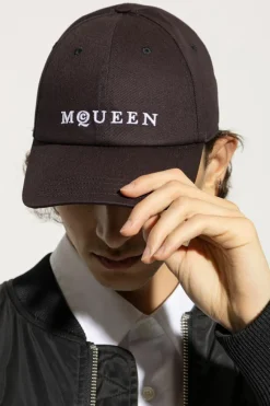 Alexander McQueen CZARNY Czapka z daszkiem