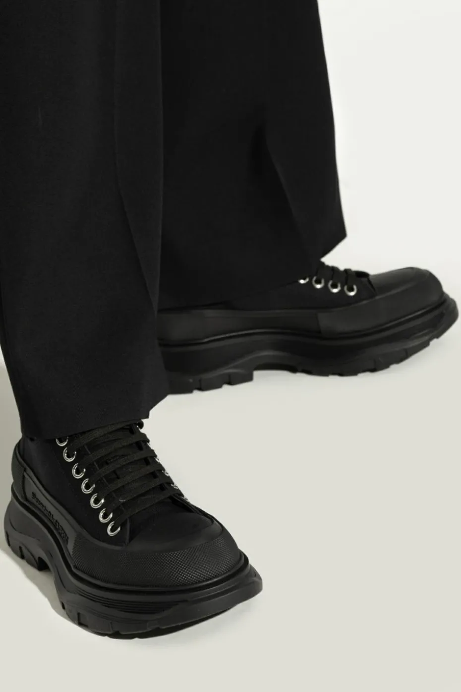 Alexander McQueen CZARNY Buty sportowe na platformie