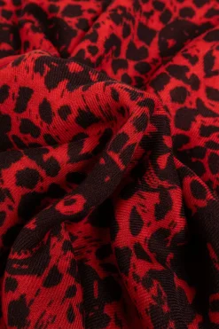Alexander McQueen CZERWONY Wełniana chusta