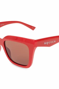 Alexander McQueen CZERWONY Okulary przeciwsłoneczne