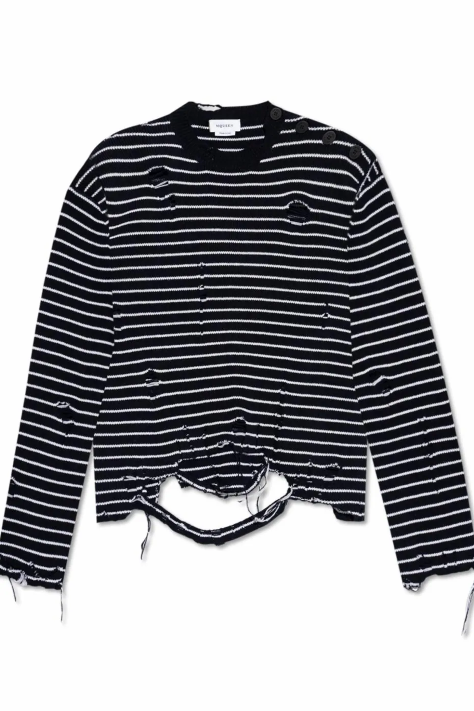 Alexander McQueen GRANATOWY Wełniany sweter