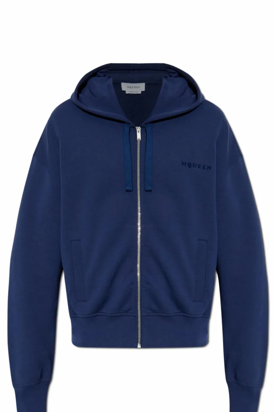 Alexander McQueen GRANATOWY Bluza z kapturem
