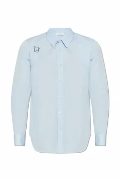 Alexander McQueen jasnoniebieski Bawełniana koszula