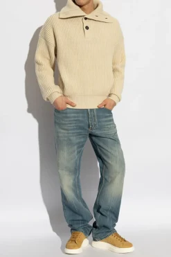 Alexander McQueen NIEBIESKI Jeansy z logo