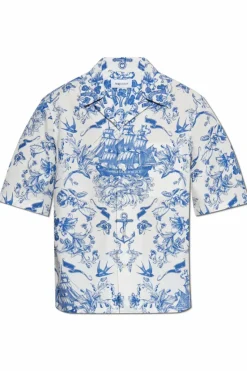 Alexander McQueen NIEBIESKI Koszula z nadrukiem