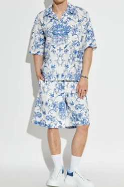 Alexander McQueen NIEBIESKI Koszula z nadrukiem