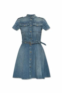 Alexander McQueen NIEBIESKI Jeansowa sukienka