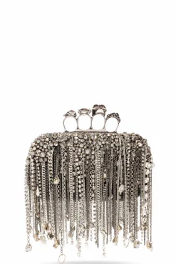 Alexander McQueen SREBRNY Kopertówka `Knuckle`