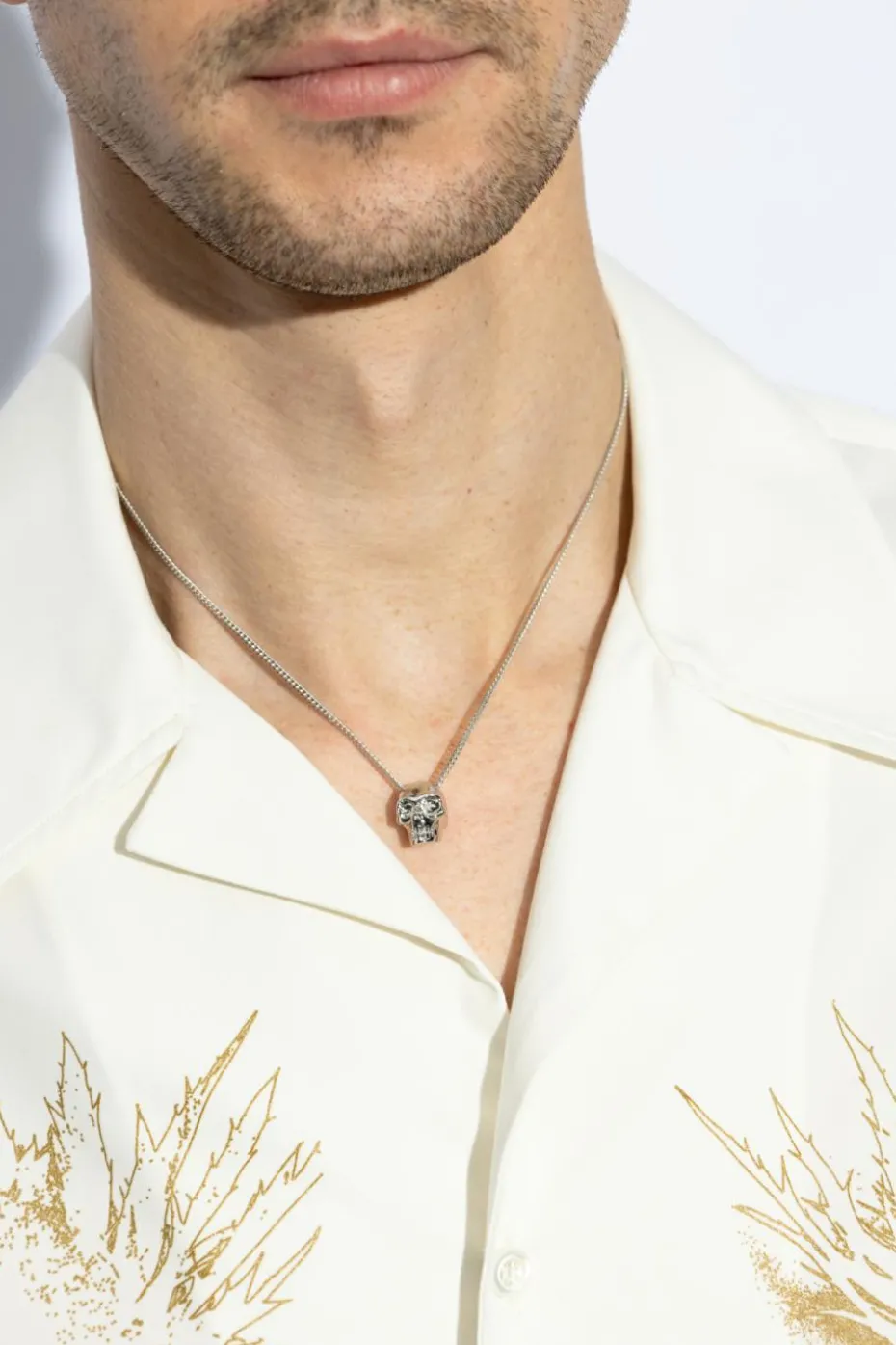 Alexander McQueen SREBRNY Naszyjnik z zawieszką