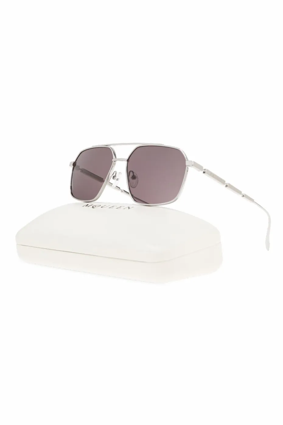 Alexander McQueen SREBRNY Okulary przeciwsłoneczne