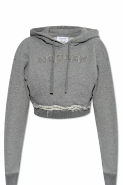 Alexander McQueen SZARY Bluza z kapturem
