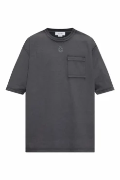 Alexander McQueen SZARY T-shirt z logo