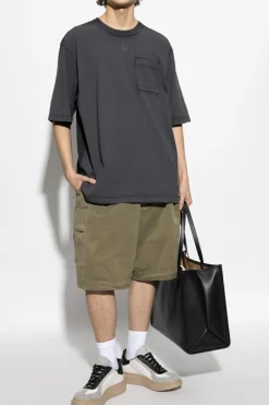 Alexander McQueen ZIELONY Spodnie z kieszeniami