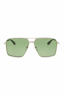 Alexander McQueen ZIELONY Okulary przeciwsłoneczne