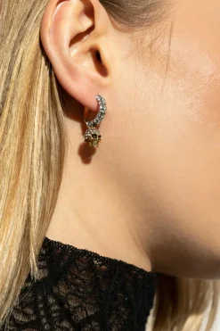 Alexander McQueen ZŁOTY Kolczyki z zawieszkami