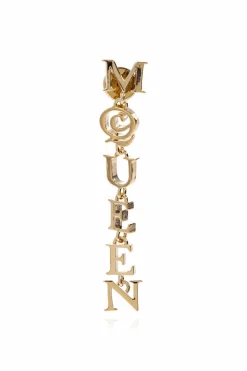Alexander McQueen ZŁOTY Kolczyki z logo