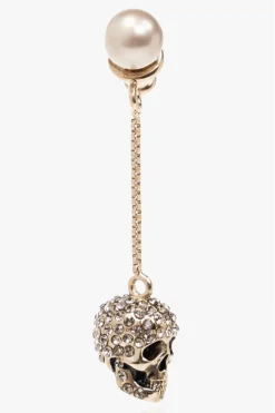 Alexander McQueen ZŁOTY Mosiężne kolczyki