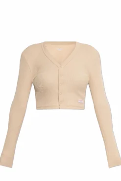 Alexander Wang beżowy Kardigan bieliźniany