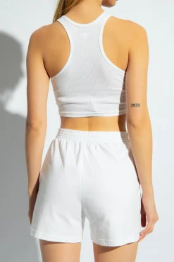 Alexander Wang BIAŁY Krótki top na ramiączkach