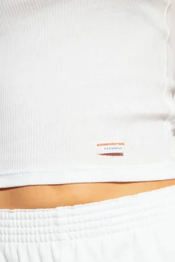Alexander Wang BIAŁY Top z logo