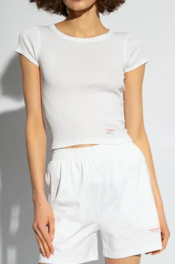 Alexander Wang BIAŁY T-shirt z logo