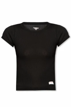 Alexander Wang CZARNY T-shirt z logo