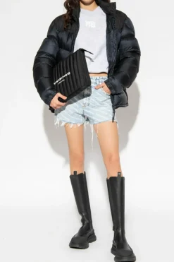 Alexander Wang jasnoniebieski Jeansowe szorty z logo